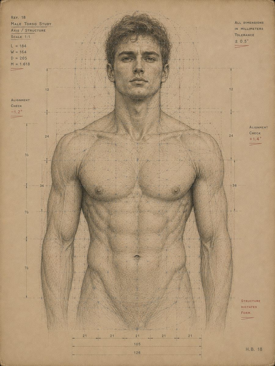 The Male Torso Blueprint