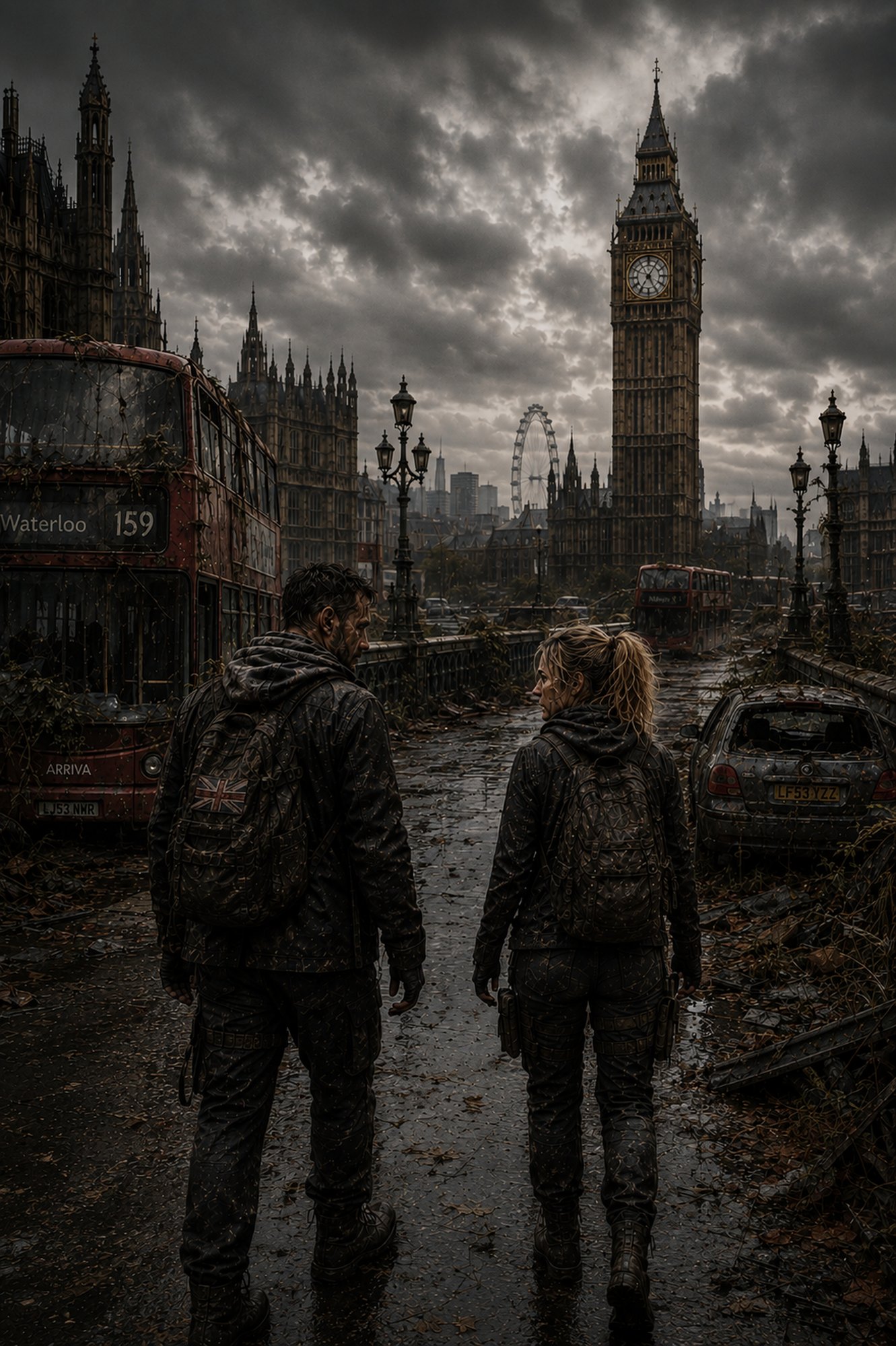 Click image to enlarge London After the Fall British Apocalypse wall art