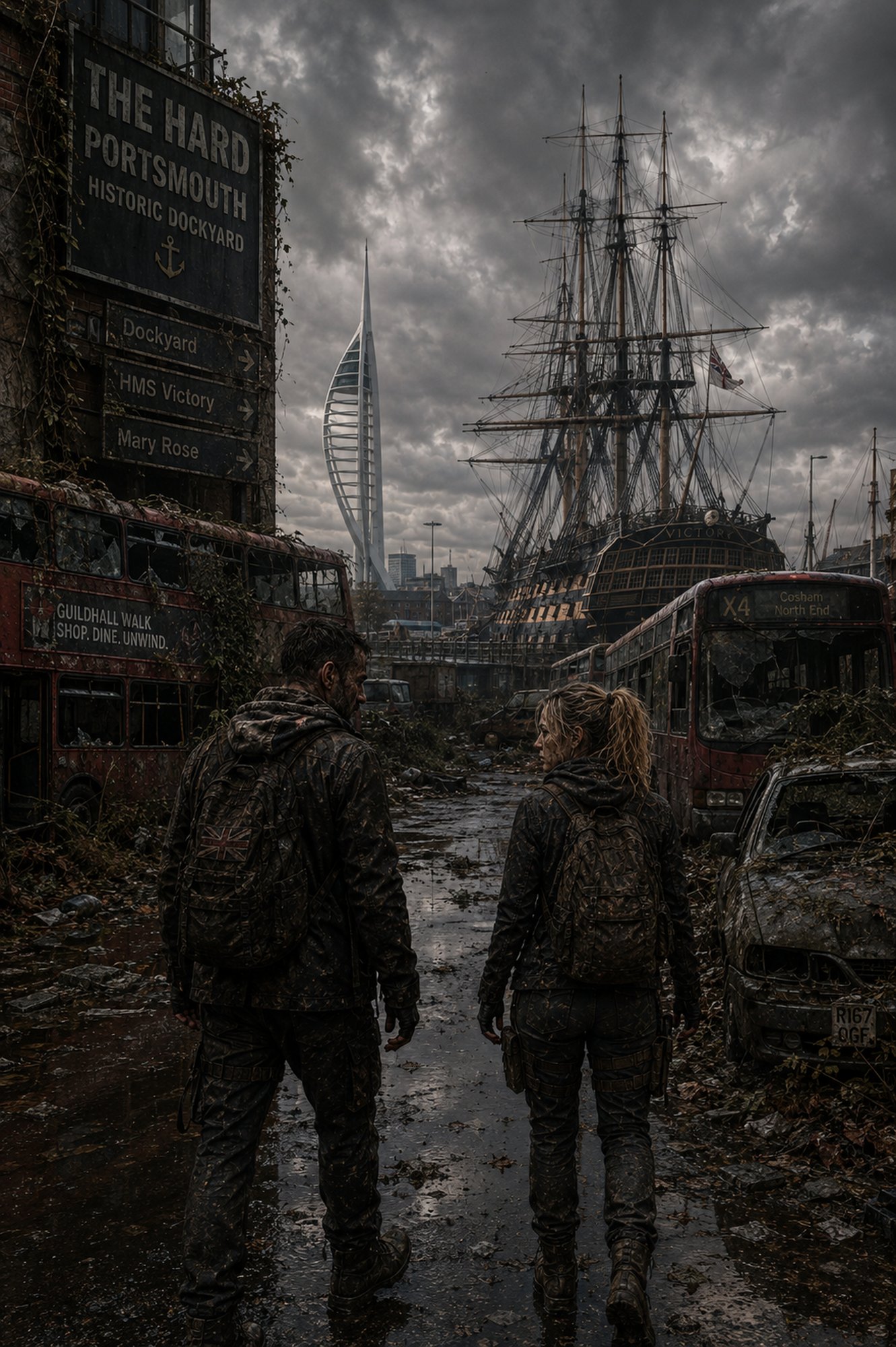 Click image to enlarge The Hard After the Fall British Apocalypse wall art