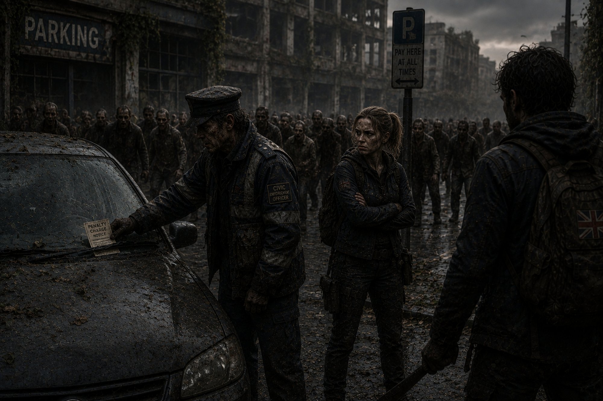 Click image to enlarge The Road Ahead British Apocalypse wall art